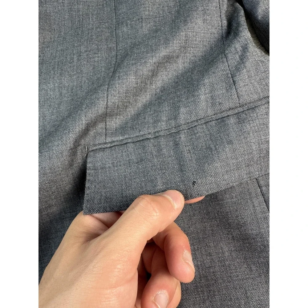 J Crew Ludlow Blazer Mens‎ 46R Gray Wool Two Button Sport Coat Tollegno Italy